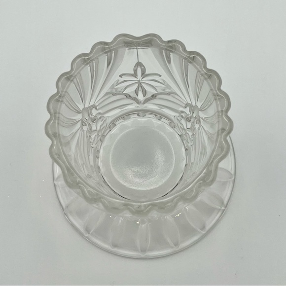 Gorham Angels Of Peace Crystal Pillar Candle Holder Frosted Germany Christmas - Picture 9 of 13